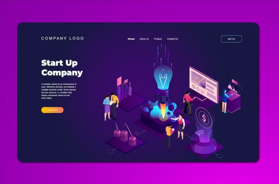 Free Isometric Landing Page Template Download