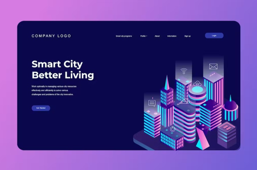 Free Isometric Landing Page Template Download