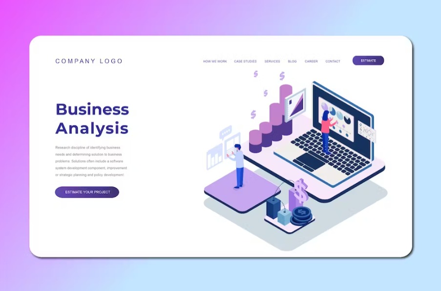 Free Isometric Landing Page Template Download
