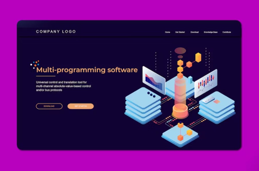 Free Isometric Landing Page Template Download