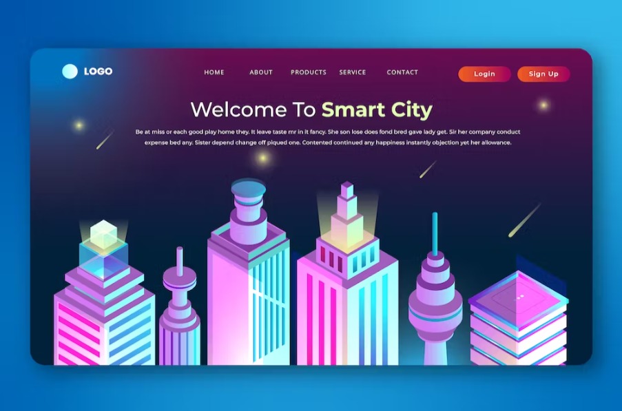 Free Isometric Landing Page Template Download