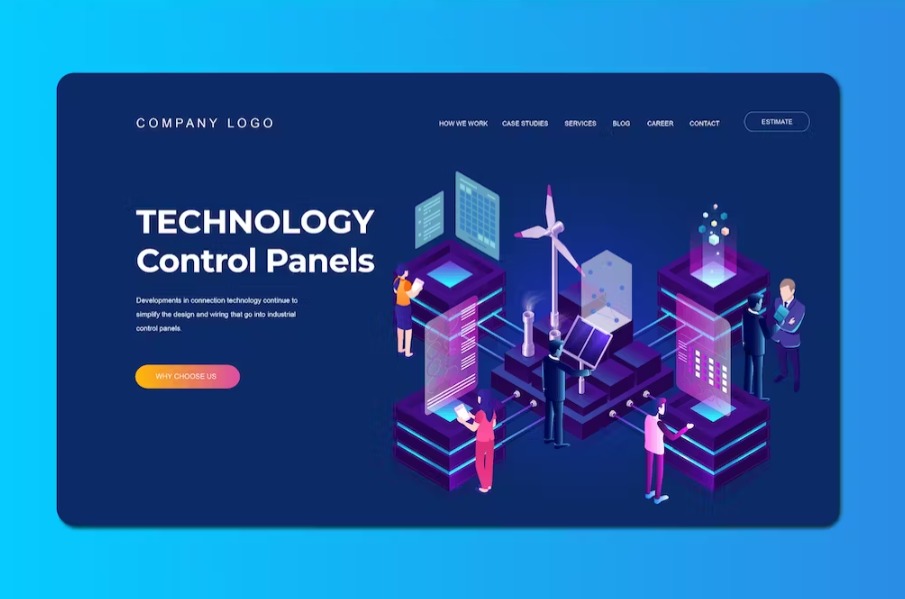 Free Isometric Landing Page Template Download