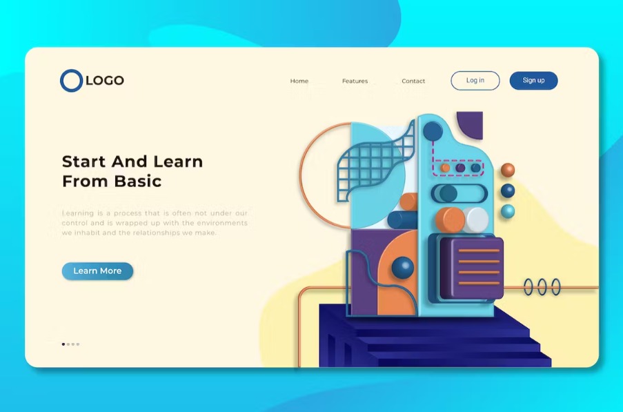 Free Isometric Landing Page Template Download