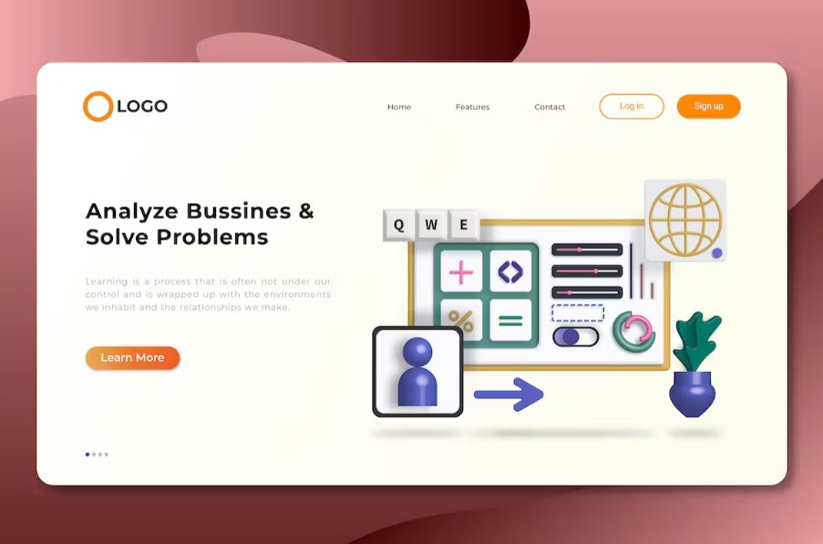 Free Isometric Landing Page Template Download