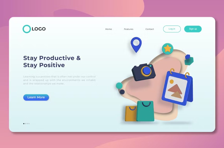 Free Isometric Landing Page Template Download