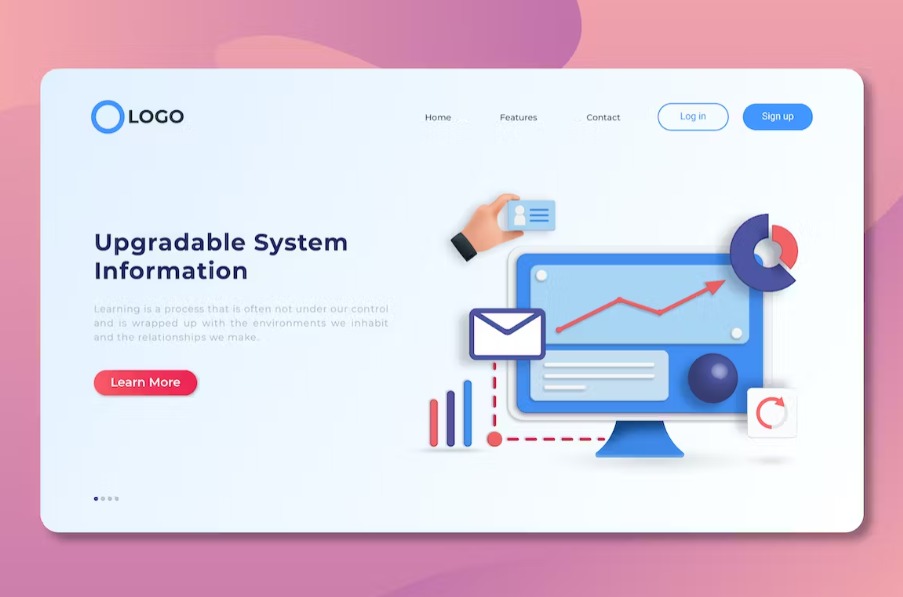 Free Isometric Landing Page Template Download