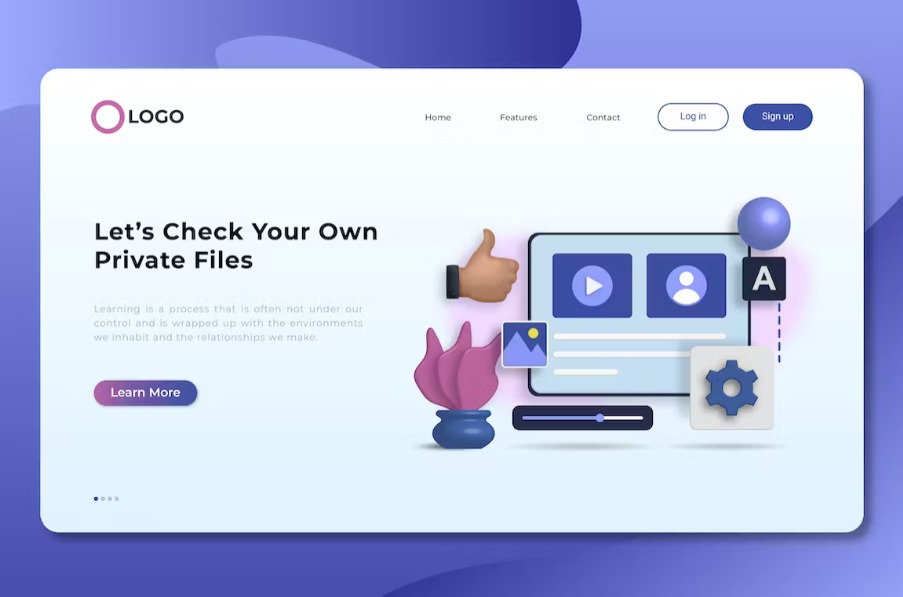 Free Isometric Landing Page Template Download