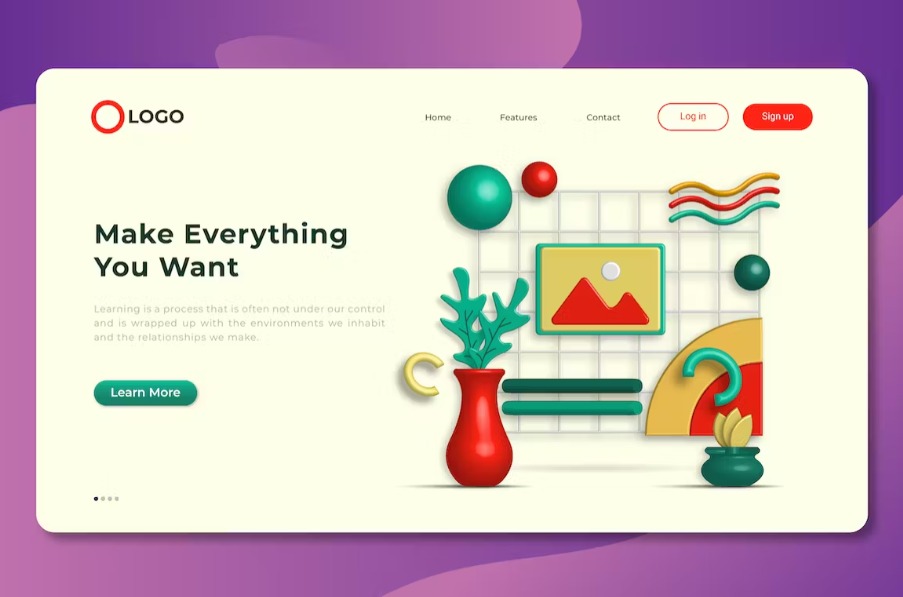 Free Isometric Landing Page Template Download
