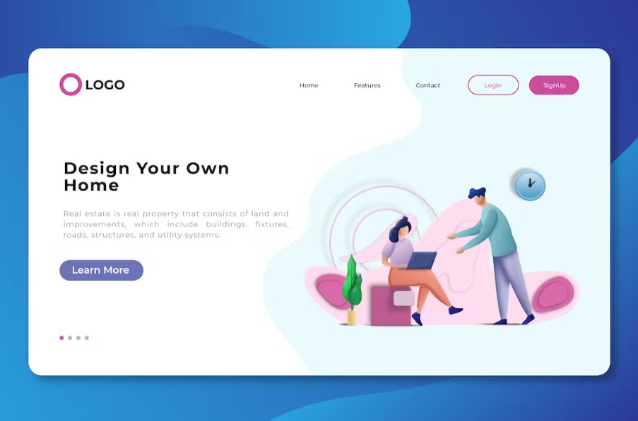 Free Isometric Landing Page Template Download