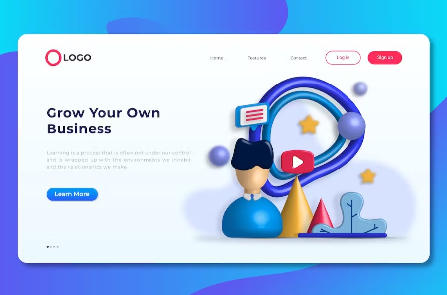 Free Isometric Landing Page Template Download